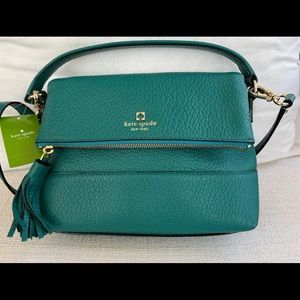 Kate Spade Mini Carmen Leather Emerald Green Cross body